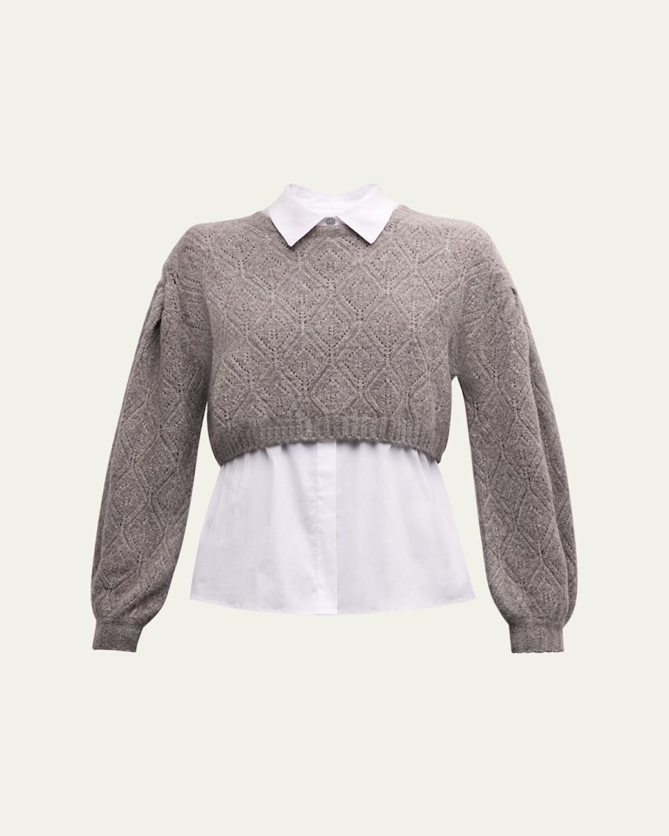 Landry Combo Knit Pullover Top